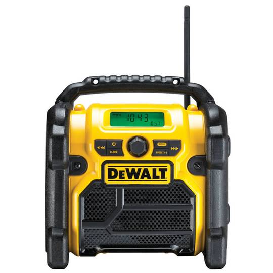 Радіоприймач AM/FM, AUX порт, DeWALT DCR019