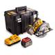 Дисковая пила аккумуляторная XR FLEXVOLT в кейсе с 2-мя аккумуляторами DeWALT DCS575T2
