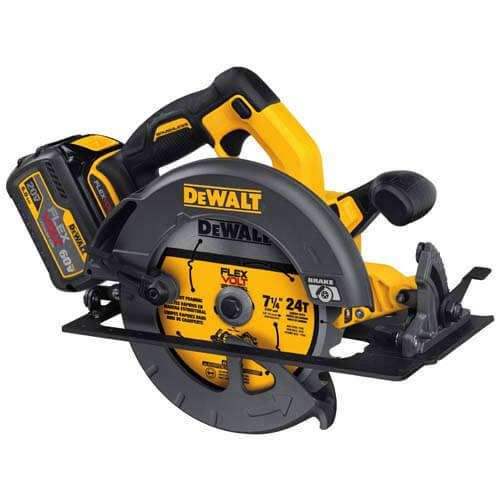 Дисковая пила аккумуляторная XR FLEXVOLT в кейсе с 2-мя аккумуляторами DeWALT DCS575T2
