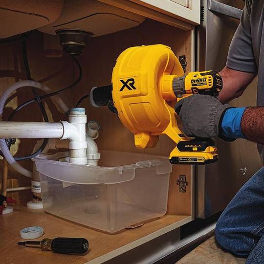Прочистная машина аккумуляторная с бесщеточным двигателем для прочистки канализационных труб DeWALT DCD200D1