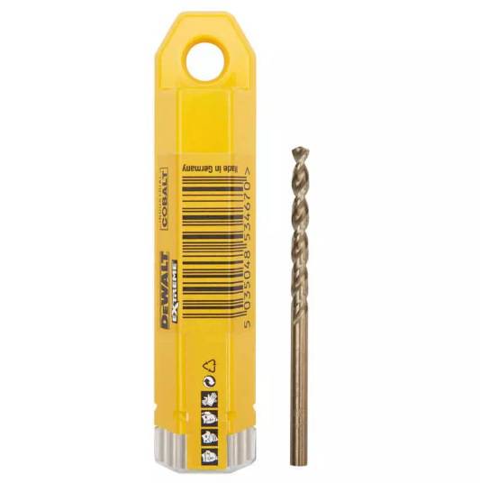 Сверло по металлу Industrial Cobalt HSS-CO DeWALT серии Extreme в пластиковой упаковке DT4938