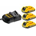 Зарядное устройство с аккумуляторной батареей (3шт) XR Li-Ion DCB183 DeWALT DCB115D3