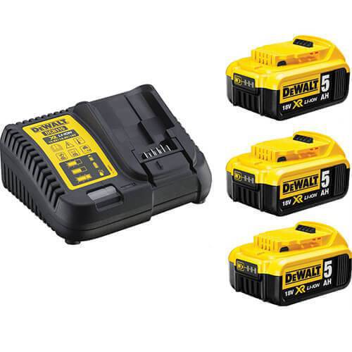 Зарядное устройство с аккумуляторной батареей (3шт) XR Li-Ion DCB184 DeWALT DCB115P3