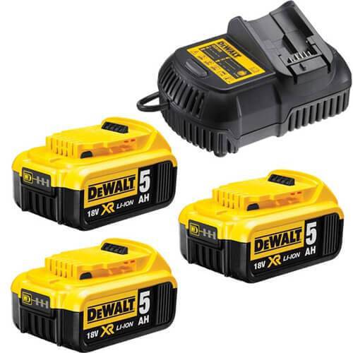 Зарядное устройство с аккумуляторной батареей (3шт) XR Li-Ion DCB184 DeWALT DCB115P3