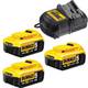 Зарядний пристрій з акумуляторною батареєю (3шт) XR Li-Ion DCB184 DeWALT DCB115P3