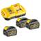 Зарядний пристрій з акумуляторною батареєю (3 шт) FLEXVOLT DCB546 DeWALT DCB118T3
