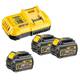 Зарядний пристрій з акумуляторною батареєю (3 шт) FLEXVOLT DCB546 DeWALT DCB118T3