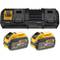 Зарядное устройство с аккумуляторной батареей (2 шт) FLEXVOLT DCB547 DeWALT DCB132X2