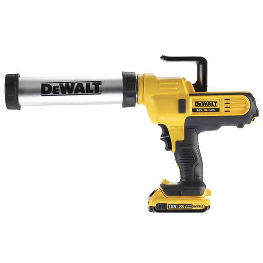 Пістолет для герметиків та клею акумуляторний в кейсі з акумулятором 2 Аг DeWALT DCE571D1
