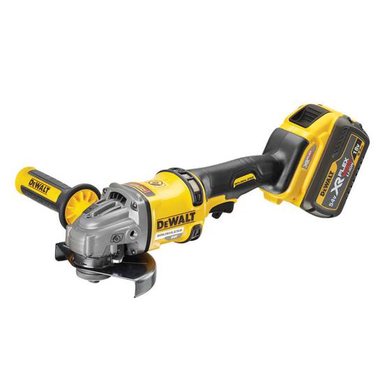 Угловая шлифмашина аккумуляторная XR FLEXVOLT в кейсе с 2-мя аккумуляторами DeWALT DCG414T2