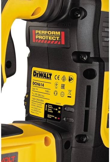 Двухрежимный перфоратор аккумуляторный SDS-MAX в кейсе DeWALT DCH614N
