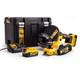 Аккумуляторный рубанок в кейсе с 2-мя аккумуляторами 5 Ач DeWALT DCP580P2