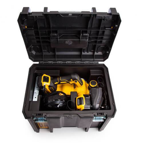 Аккумуляторный рубанок в кейсе с 2-мя аккумуляторами 5 Ач DeWALT DCP580P2