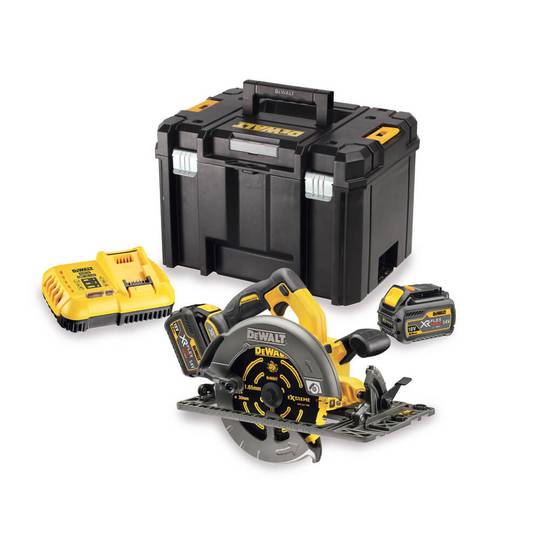 Дисковая пила аккумуляторная XR FLEXVOLT в кейсе с 2-мя аккумуляторами DeWALT DCS576T2