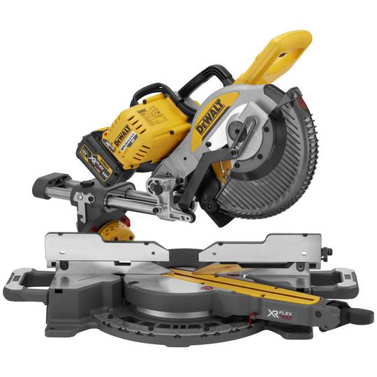 Торцовочная пила аккумуляторная XR FLEXVOLT XPS с 2-мя аккумуляторами DeWALT DCS727T2