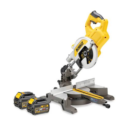 Торцювальна пилка акумуляторна XR FLEXVOLT XPS з 2-ма акумуляторами DeWALT DCS777T2