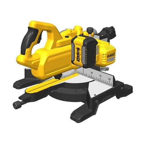 Торцювальна пилка акумуляторна XR FLEXVOLT XPS з 2-ма акумуляторами DeWALT DCS777T2