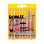 Набор полотен по металлу из высокопрочной стали HSS (10 шт) DeWALT DT2292