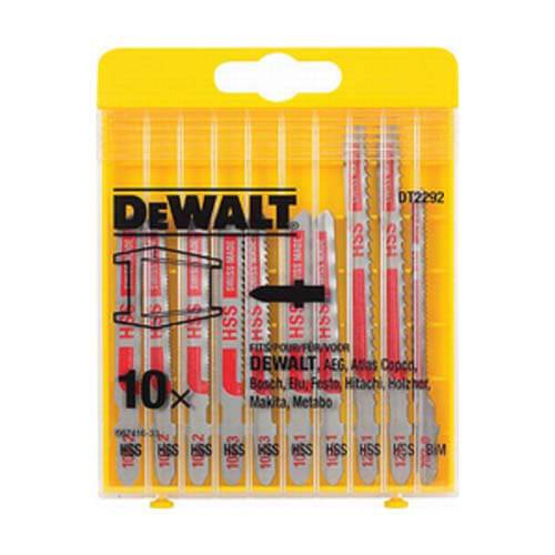 Набор полотен по металлу из высокопрочной стали HSS (10 шт) DeWALT DT2292