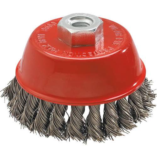 Чашечная щетка из пучков витой проволоки DeWALT