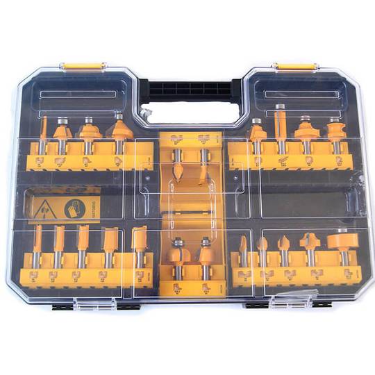 Набор пазовых фрез (22 шт) 8 мм DeWALT DT90017